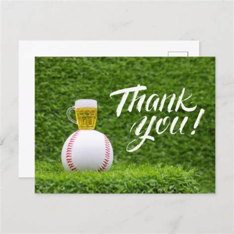 Baseball Thank You Card Zazzle