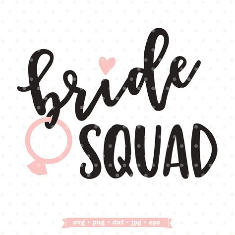 Bride Squad Svg Bridesmaid Shirt Svg Design Bridal Party Etsy