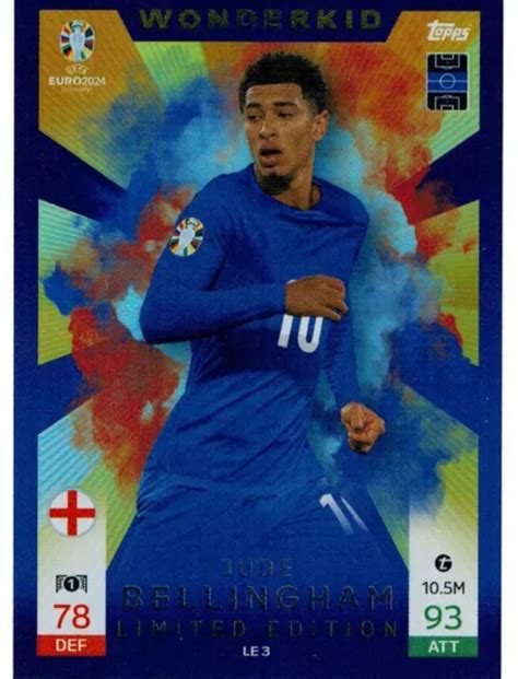 Topps Match Attax Euro Card Le Jude Bellingham Limited Edition