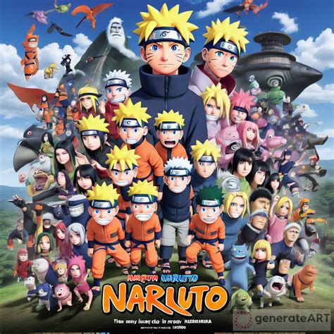 Naruto Characters Pixar Movie Poster | GenerateArt