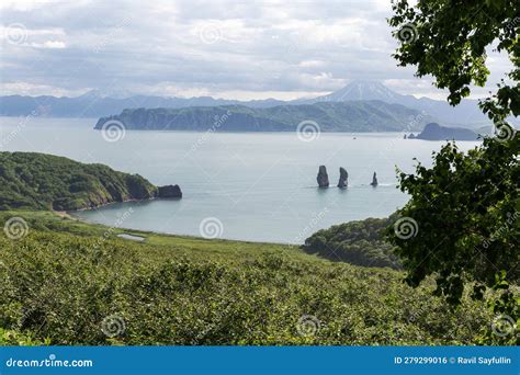 Three Brothers Is A Famous Landmark In The Avacha Bay Kamchatka