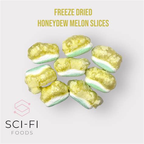 Sci Fi Foods Uk Freeze Dried Honeydew Melon Slices Imported Haribo Etsy