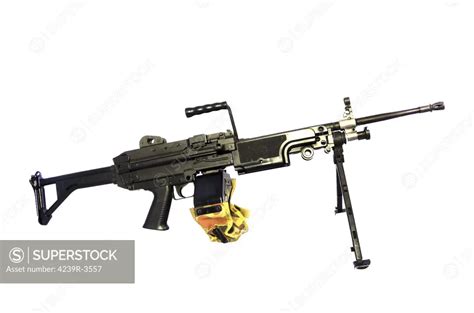 FN Minimi 5.56mm light machine gun. - SuperStock