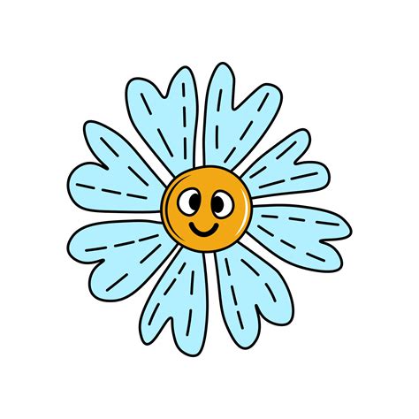 Funny Smiley Daisy Vector Illustration 12279382 Vector Art At Vecteezy