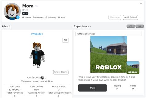 Roblox Reset Notifier On Twitter The Profile At A Clean Zero