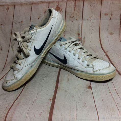 Retro Nike Tennis Shoes – Leather – Swoosh On Sides | Boardwalk Vintage