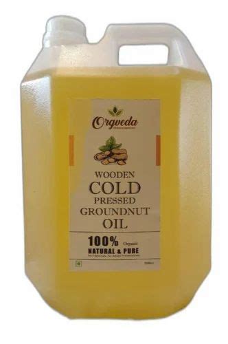 Lowers Cholesterol 5l Orgveda Wooden Cold Pressed Groundnut Oil At Rs 1700can In Bengaluru