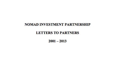 June Letters To The Nomad Partnership Nick Sleep S