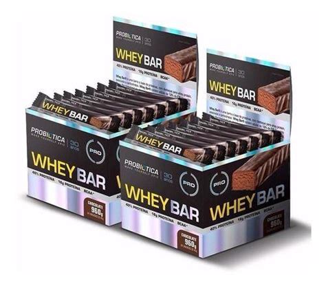 Caixas De Barras De Proteina Whey Bar Unid Probi Tic