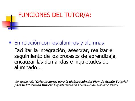 Plan De Accion Tutorial En Primaria Ppt