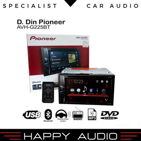 Jual Head Unit Double Din Pioneer Avh G 225 Bt Usb Dvd Bluetooth