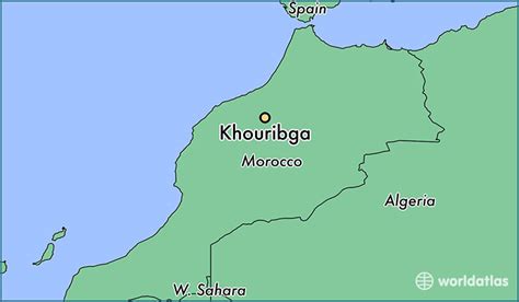 Where Is Khouribga Morocco Khouribga Chaouia Ouardigha Map