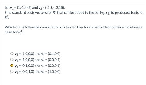 Solved Let V11−14−5 And V2−23−1215 Find