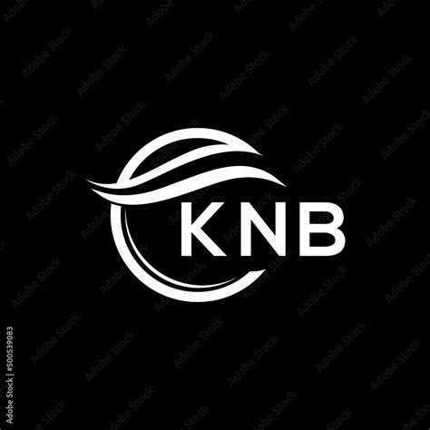 knb letter logo design  black background knb creative initials