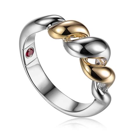 Sterling Silver And 14kt Gold Plated Ring Elle Jewelry Jewelry Gold