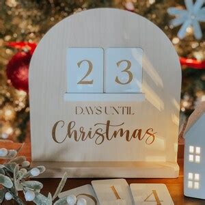 Christmas Countdown Santa Countdown Christmas Decor Christmas Sign ...