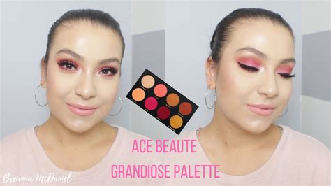 ACE Beaute Grandiose Palette Makeup Tutorial Breanna McDaniel YouTube