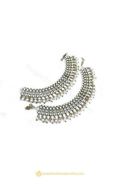 Gold Finished Payal By Ptj Punjabi Traditional Jewellery