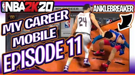 NBA 2K20 Mobile My Career Episode 11 First NBA Start Double Double