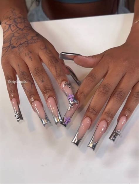 Pin By Nyny On French Tip Acrylic Nails In Acrylic Nails Coffin