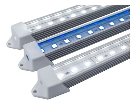 3 Luminárias 1m Led Branco 10 000k azul 66w Aquário C Dimmer Frete grátis