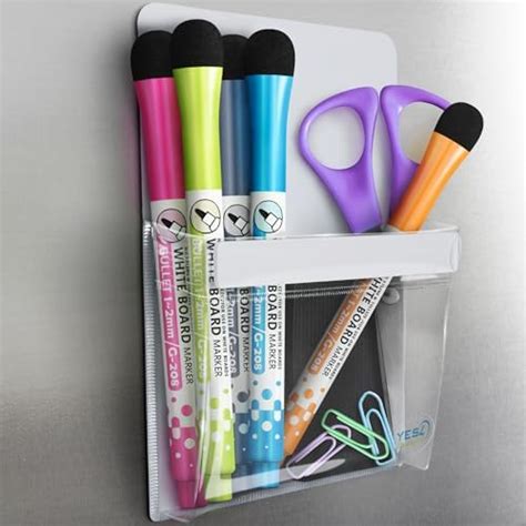 Magnetic Pen Holder For Refrigerator With Strong Magnetic Back Dry