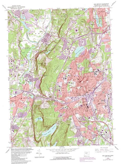 New Britain Topographic Map Ct Usgs Topo Quad 41072f7