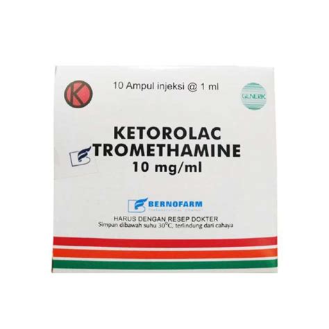 Jual Ketorolac Bernofarm 10 Mgml Injeksi 1 Ml Box 10 Ampul Di Seller