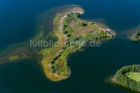 Plön von oben See Insel Großer Warder im Behler See in Plön im