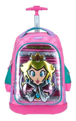 Mochila Grande Con Ruedas Princess Peach Mario Bros Chenson En Venta En