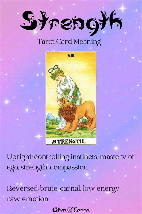 Strength Tarot Card Meaning Ohm Terra Tarot Card Meanings Strength