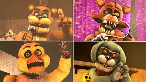 Sfm Fnaf Every Stylized Animatronic In A Nutshell Youtube