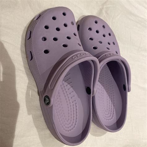 purple crocs size woman’s 10 worn like 10 times - Depop