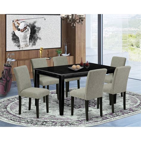 Homestock Rustic Refinement Pc Rectangular Inch Dining Table And