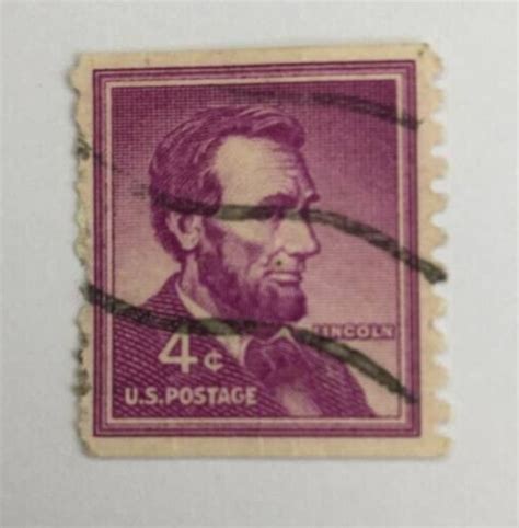 Abraham Lincoln Cent Rare Used Stamp United States Postage