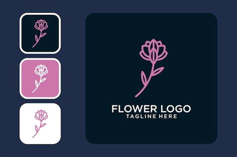 Cr Ation De Logo Fleur Rose Vecteur Premium