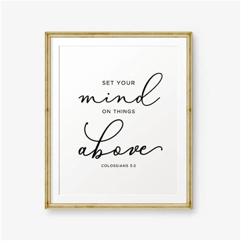 Set Your Mind On Things Above Colossians 3 2 Bible Verse Etsy