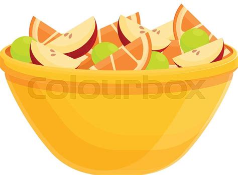 Food Fruit Salad Icon Cartoon Style Stock Vector Colourbox Clip