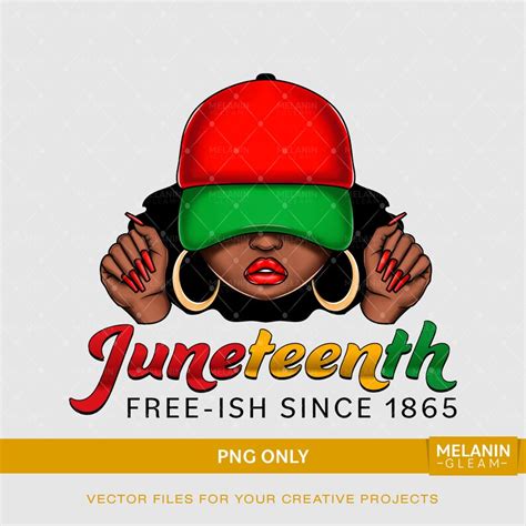 Juneteenth Periodt Woman Cap Melanin Svg Peekaboo Girl Afro Etsy