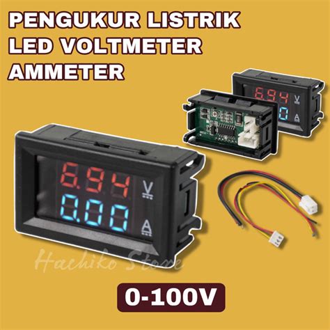 Jual Alat Pengukur Listrik Voltmeter Ammeter LED GN 0117 Black