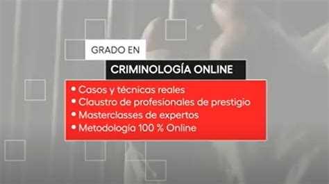 Grado En Criminolog A Online