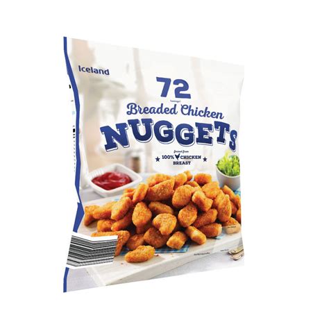 Iceland 72 Breaded Chicken Nuggets 1kg Breaded And Battered Chicken Iceland Foods