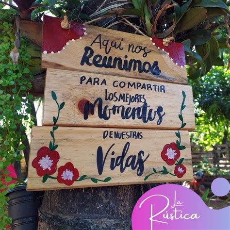 Cuadro decorativo personalizado Rústico Letras de madera pintadas