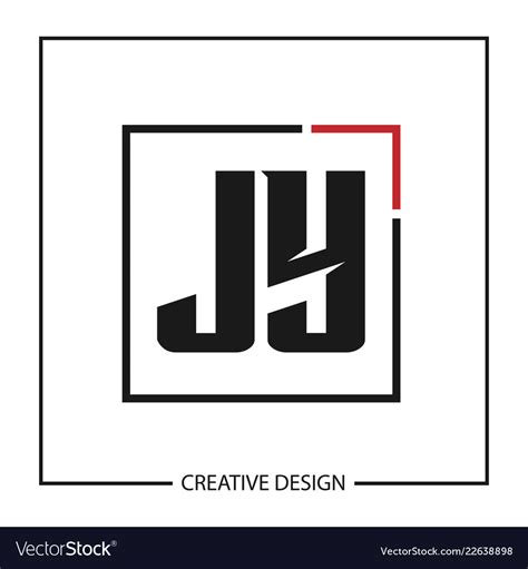 Initial Letter Jy Logo Template Design Royalty Free Vector