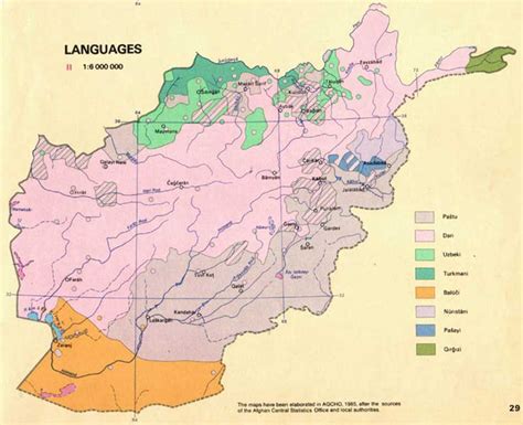 Languages Of Afghanistan Map