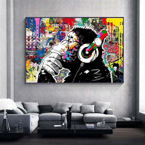 Tableau Singe Pop Art Toile Deco