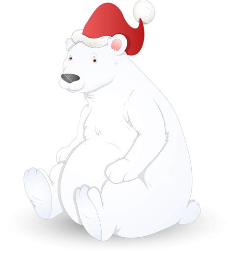 Polar Bear Christmas Vector Illustration Royalty Free Stock Image