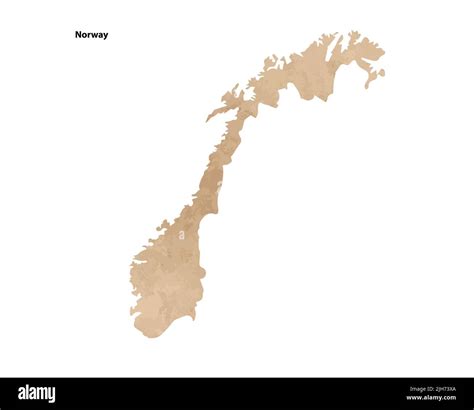 Antiguo Mapa Texturizado De Papel Vintage Del Pa S De Noruega