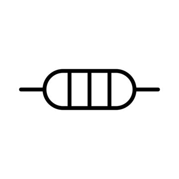 Resistor Vector Icon Signconcept Design Resistance Sign Element Vector