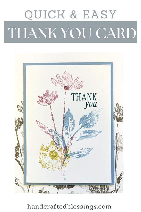 A Quick And Easy Thank You Card With Just Paper Ink And Stamps In